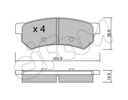 Задние тормозные колодки cifam 822-846-0 на Chevrolet Nubira