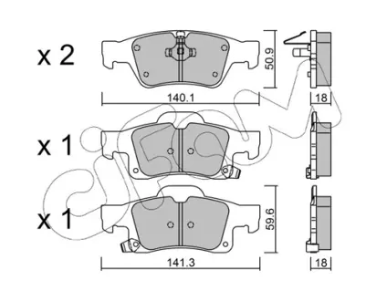 Задние тормозные колодки CIFAM 8229280 Jeep