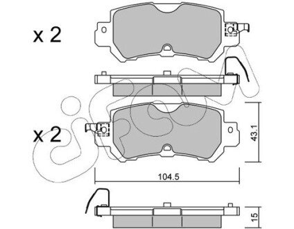 Задні тормозні (гальмівні) колодки cifam 8229700 на Мазда Сх 5