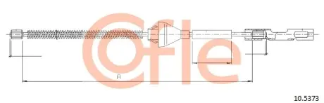 (1 шт) Трос ручного гальма зад.(барабан) Л/П FOCUS II (DA_) 2004/07-2012/09 cofle 105373