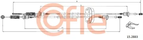 К-кт тросів переключення КПП Renault Trafic 01> 326/1025+1263/995 КПП PK6 cofle 152883