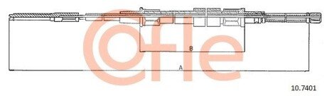 Колодки ручного (стоячого) тормоза cofle 107401