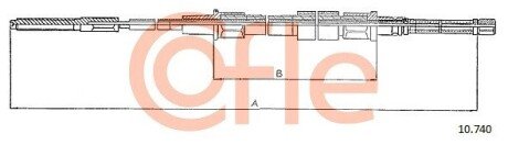 Колодки ручного (стоячого) тормоза cofle 10740