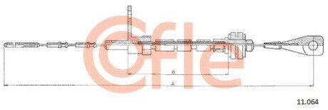 Трос акселератора cofle 11.064 на Фольксваген Транспортер т3