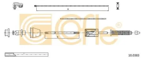 Трос газу Renault Clio/Kangoo/Master/Megan/Scenic 1,3-3,0 91- Cofle 100383