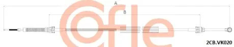 Трос КПП Audi A3 Skoda Octavia, Yeti VW Beetle, Eos, Golf 1.2-3.6 05.03- Cofle 2CBVK020