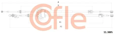 Трос КПП Peugeot 307 (3A/C) 2000/08- cofle 113885 Пежо 307