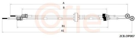 Трос куліси Opel Astra H (6 speed M32 gearbox)1.7D 02.07-05.14 cofle 2CB.OP007