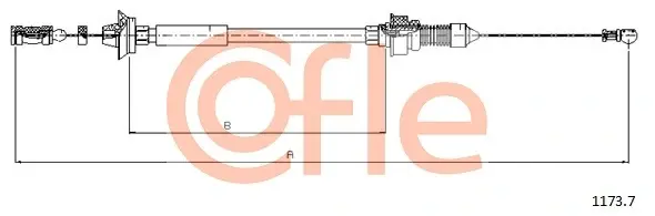 Трос педалi акселератора cofle 11737
