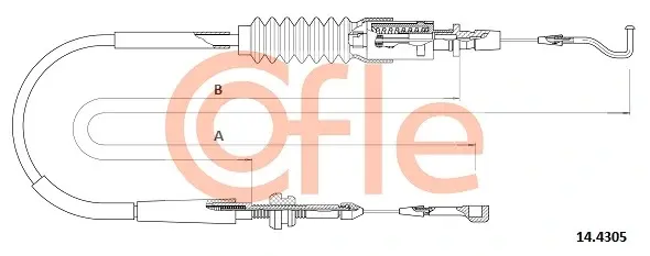 Трос педалi акселератора cofle 144305