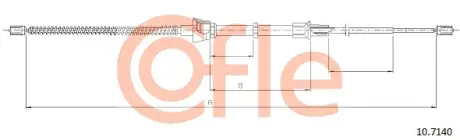 Трос ручних гальм(барабан) Seat Ibiza, VW Polo, 1,2-1,9, 08- Cofle 107140