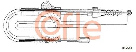 Трос ручних гальм лівий (диск) Audi 80 89-91 cofle 107541