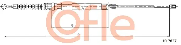 Трос ручних гальм VW Touran, 1,4-2,0, 04- Cofle 10.7627 (фото 1)