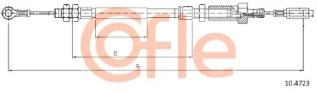 Трос ручнiка перед. Ducato/Fiat/Jumper 02- (1078/761mm) Cofle 104723