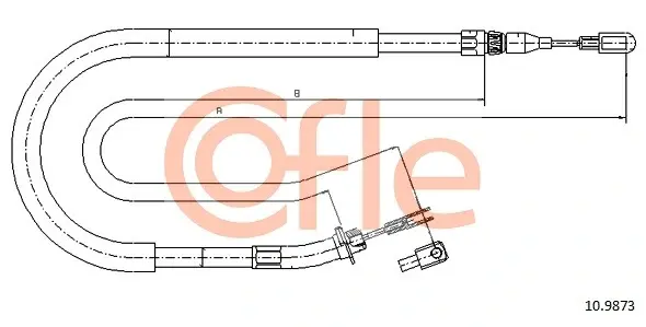 Трос ручного гальма (до колодок) Mercedes Sprinter Cofle 109873 (фото 1)