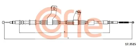 Трос ручного гальма лівий Chevrolet Lacetti 1.8 06- cofle 173515
