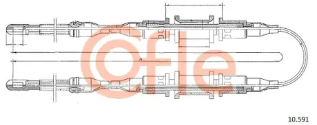 Трос ручного гальма Opel Kadett E 1.6-1.8 Cofle 10591