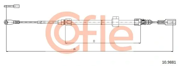 Трос ручного гальма перед.(короткий) DB Sprinter (di.1420) cofle 109881