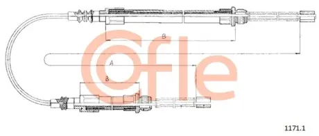 Трос ручного гальма з/ч Fiat Ducato 81-94 Cofle 11711