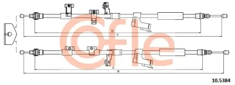 Трос ручного гальма зад. (диск) Ford Focus 11- cofle 105384