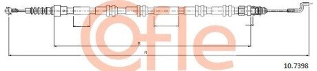 Трос ручного гальма зад. Л/П 4 Motion VW T5 04-15 cofle 10.7398