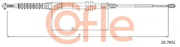 Трос ручного гальма зад. Л/П VW Caddy (III) Van all - Caddy(III) all (коротка база) 04- 1713/549 cofle 10.7432