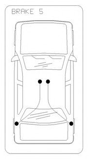 Трос ручного гальма зад. Л/П VW TOURAN 03-10 cofle 10.7628