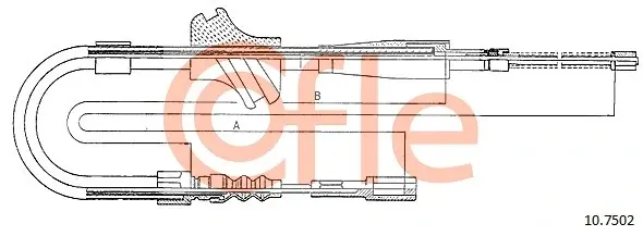 Трос ручного гальма зад. П Audi 80/90 78-88 (барабанні гальма) 1150/415 cofle 107502