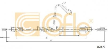 Трос ручного гальма зад. П Ford Transit 2006- cofle 115678