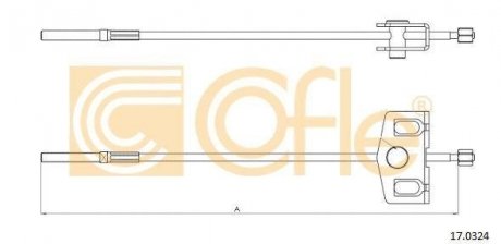 Трос ручного тормоза перед. Qashqai/Koleos 07- (262) cofle 17.0324