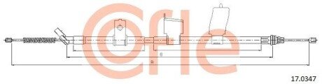 Трос ручного тормоза зад. KOLEOS 07- Л. (1760/1580) cofle 17.0347