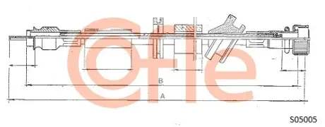Трос спидометра cofle S05005