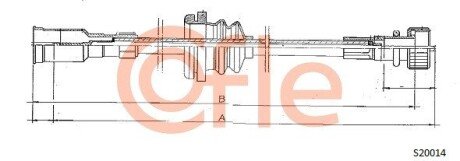 Трос спидометра cofle S20014