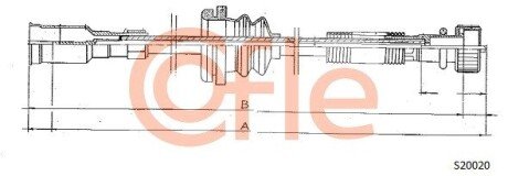 Трос спидометра cofle S20020