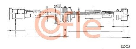 Трос спідометра cofle S20024 на Опель Вектра а