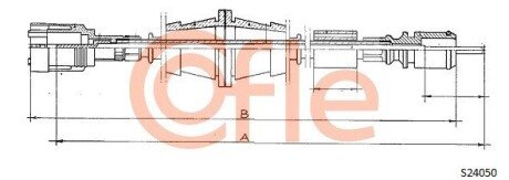 Трос спідометра cofle S24050 на Рено 19