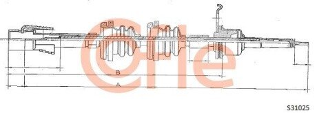 Трос спидометра cofle S31025