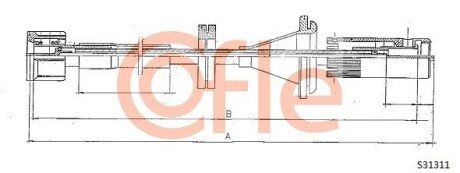 Трос спідометра cofle S31311 на Ауди 80 б2