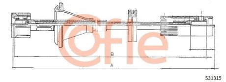 Трос спідометра cofle S31315 на Ауди 100 с4