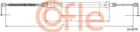 Трос стояночного гальма cofle 10.4575 на Ситроен Ксара