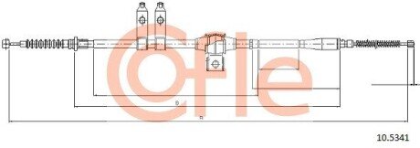 Трос стояночного гальма cofle 105341 на Форд Рейнджер