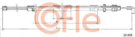 Трос стояночного гальма cofle 10.608