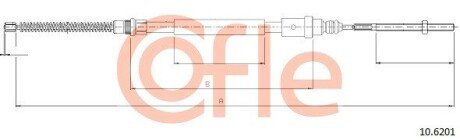 Трос стояночного гальма cofle 10.6201 на Пежо 406