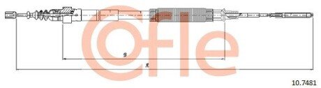 Трос стояночного гальма cofle 10.7481 на Фольксваген Пассат б3