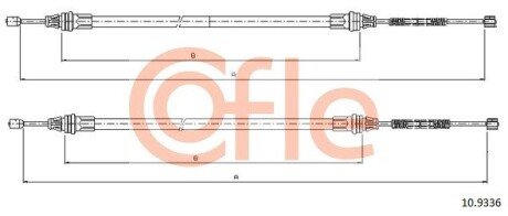 Трос стояночного гальма cofle 10.9336 на Smart Crossblade