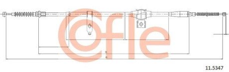 Трос стояночного гальма cofle 11.5347 на Мазда Бт 50