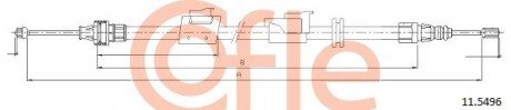 Трос стояночного гальма cofle 115496