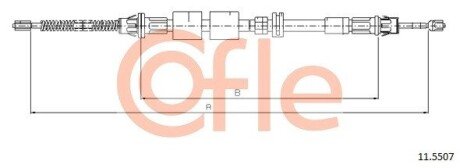 Трос стояночного гальма cofle 11.5507