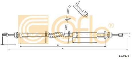 Трос стояночного гальма cofle 11.5676