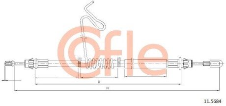 Трос стояночного гальма cofle 11.5684